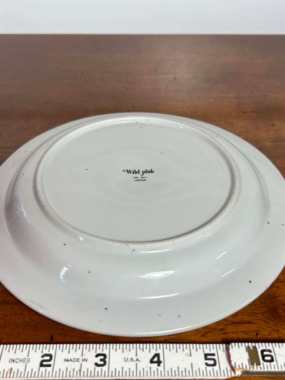 Japanese speckled stoneware wild pink salad plate - Picture 9 of 9